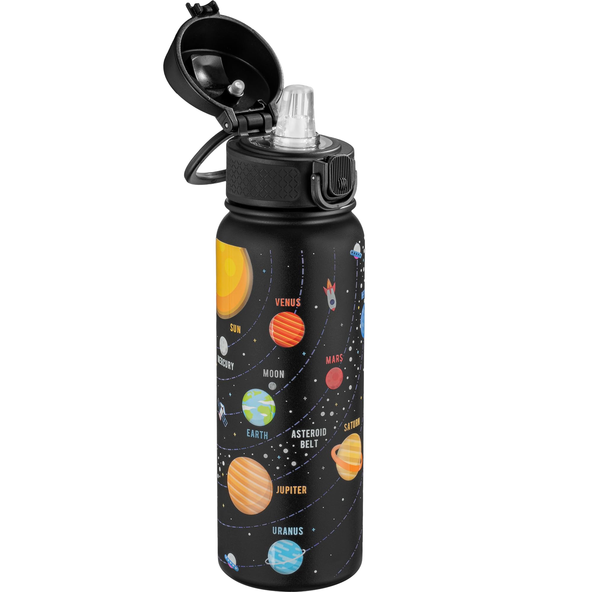 Photo 1 of OLDLEY 20 Oz Insulated Stainless Steel Water Bottle For Kids, With Straws Leak-proof, Kids Water Bottles For School Boys Girls,Solar System