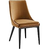Modway EEI-5009-COG Viscount Performance Velvet Dining Chair, Cognac