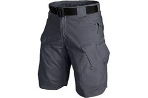 HENWENVONSON Tactical Cargo Short Men Workout Urban Casual Shorts Outdoor Hiking Fishing Muti-Pocket Short (No Belt)