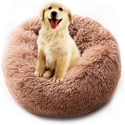 Tvmall Lits Pour Chats Paniers Pour Chiens Peluche Ronde Matelas Pour Chats Corbeilles Pour Chats Doux Et Confortable Coussins Pour Chien De Chenils