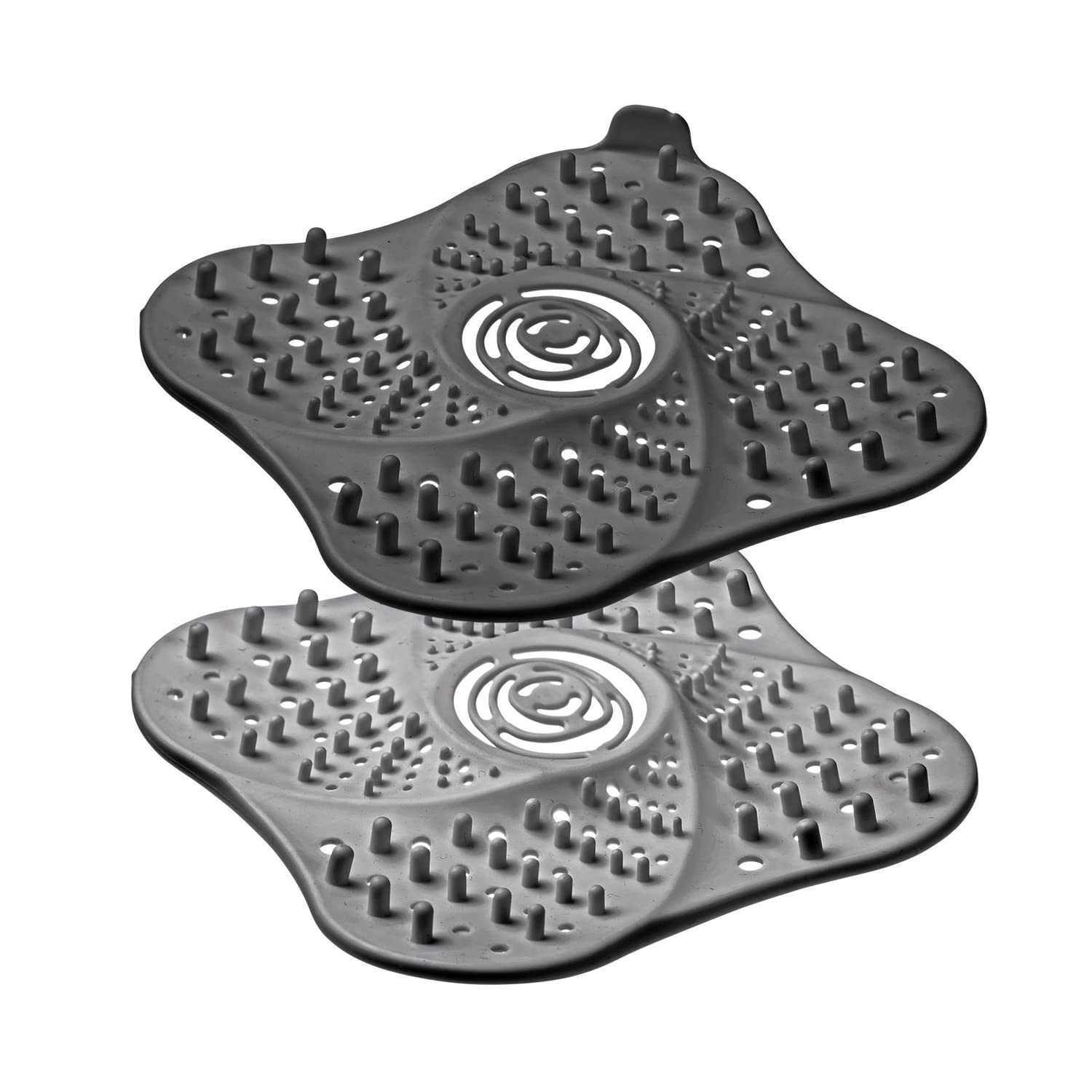 Westmark 2 x Drain Strainers for Kitchen and Bathroom, Extra Large, Plastic, Anthracite, 52332270