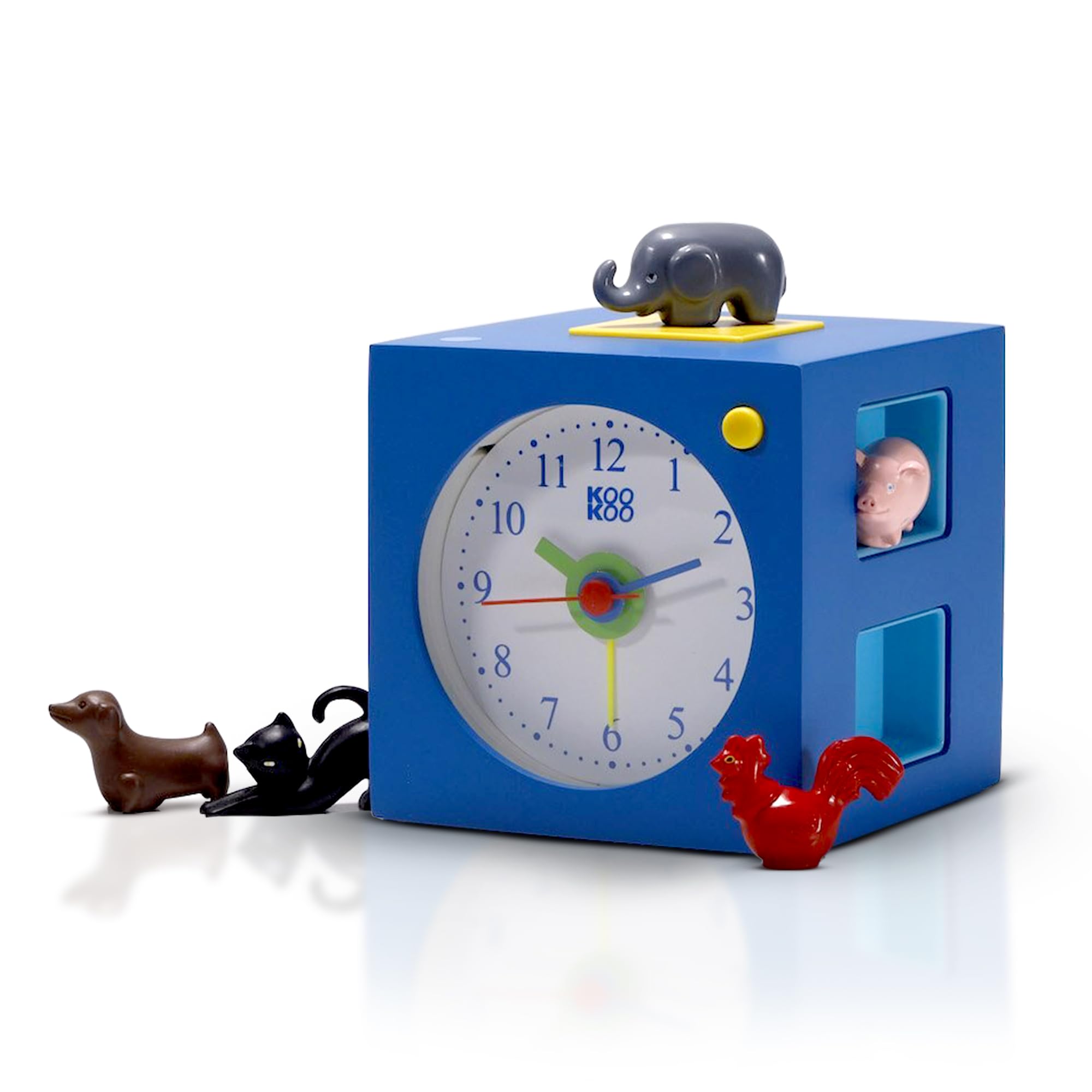 KOOKOO KidsAlarm blue, alarm clock for children including 5 farm animals and their wake-up calls