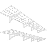 FLEXIMOUNTS 12-inch-by-72-inch Wall Shelf Garage Storage Rack Wall Mounted Floating Shelves,1x6ft,White, 2-Pack, Classic Series