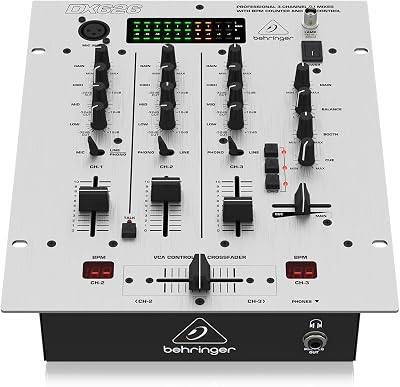 Behringer PRO MIXER DX626 Professional 3-Channel DJ Mixer with BPM Counter