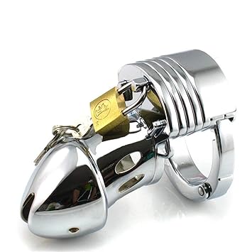 LRRJJ Verstellbare Chastity Device for Male Lock Cock Cage Chastity Belt Fetish Sex Product Stainless Steel Metal