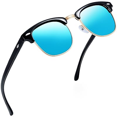 Joopin Semi Rimless Polarized Sunglasses Women Men Retro Brand Sun Glasses