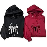 ADUMESHION Embroidery Couple Matching Sweatshirts, Personalized Embroidery Hoodies for Boyfriend & Girlfriend, Spiderweb Sweaters for Couples Multi