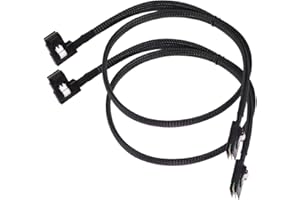 Saihisday 2Pcs Sata Cables, M246M 0M246M Mini SAS Cable, 90 Degree Right Angle SAS-A SAS-B Raid Controller Replacement for De