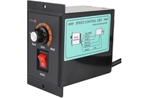 WALFRONT AC Motor Speed Controller 220V 50/60Hz Single Phase Electric Motor Speed Regulator with Adjustable Rotary Switch(500W)