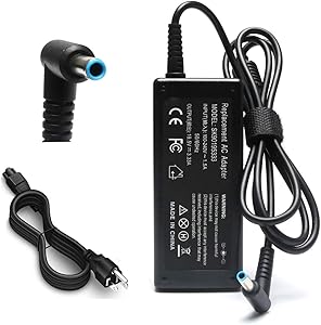 19.5V 3.33A AC Adapter for HP Chromebook Touch 11 14 G3 G4 G5 X360 Series 14-Q010DX 14-Q020NR 11-V010WM 11-V020WM 14-AK013DX 11-V025WM 14-X015WM RTL8723DE 7265NGW 65W HP Laptop Charger