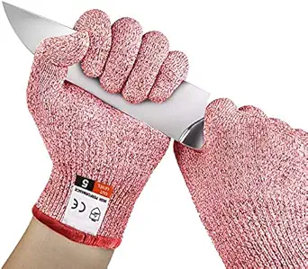 Guardnar Cut Resistant Gloves Food Grade Level 5 Hand Protection, Safety Kitchen Cut Gloves for Oyster Shucking, Wood Craving