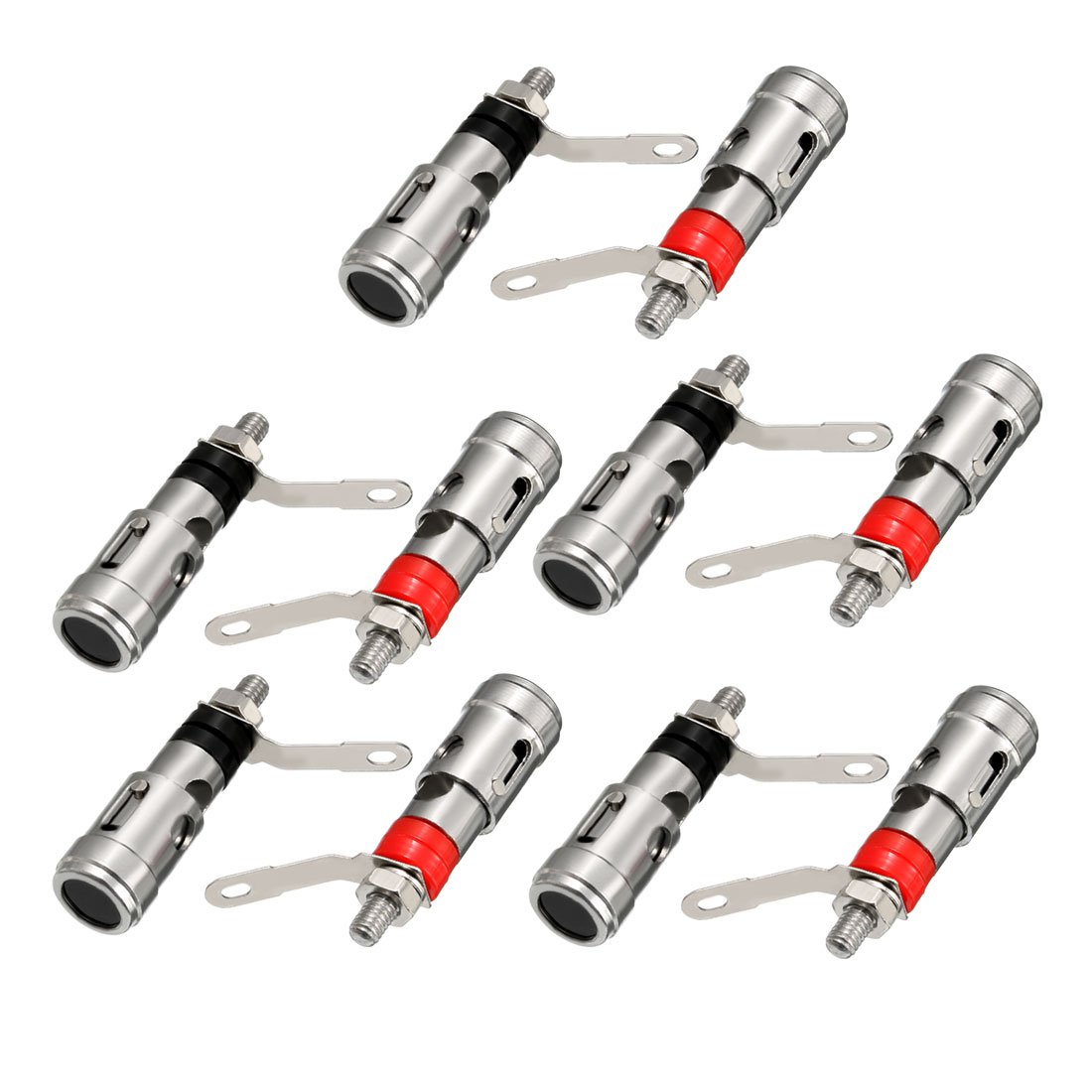 Sourcingmap 10 Pcs Binding Post M4 Threaded Diameter Spring Loaded Press Type Terminal JR2051B