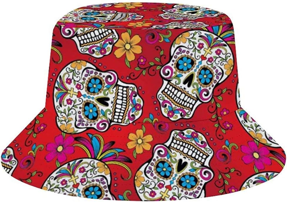 Na Unisex In Cotone Lavato Ripiegabile Pesca Estate Viaggio Bucket Hat Outdoor Cap Sugar Skull Abbigliamento Cappelli E Cappellini Aaaid Org