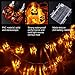 Halloween String Lights, YUNLIGHTS 13ft 30LEDs 3D Jack-O-Lantern Pumpkin Lights with Remote Control, 8 Modes Battery Operated Outdoor Halloween Lights, Warm White