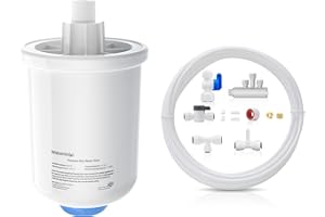 Waterdrop WD-XT Small Water Pressure Tank, RO Pressure Tank for All WD-X-series Reverse Osmosis System to Connect the Refrigerator, Mini RO Water Tank Fits 𝟯/𝟴" Water Tubing, WD-X8/X12/X16, BPA Free