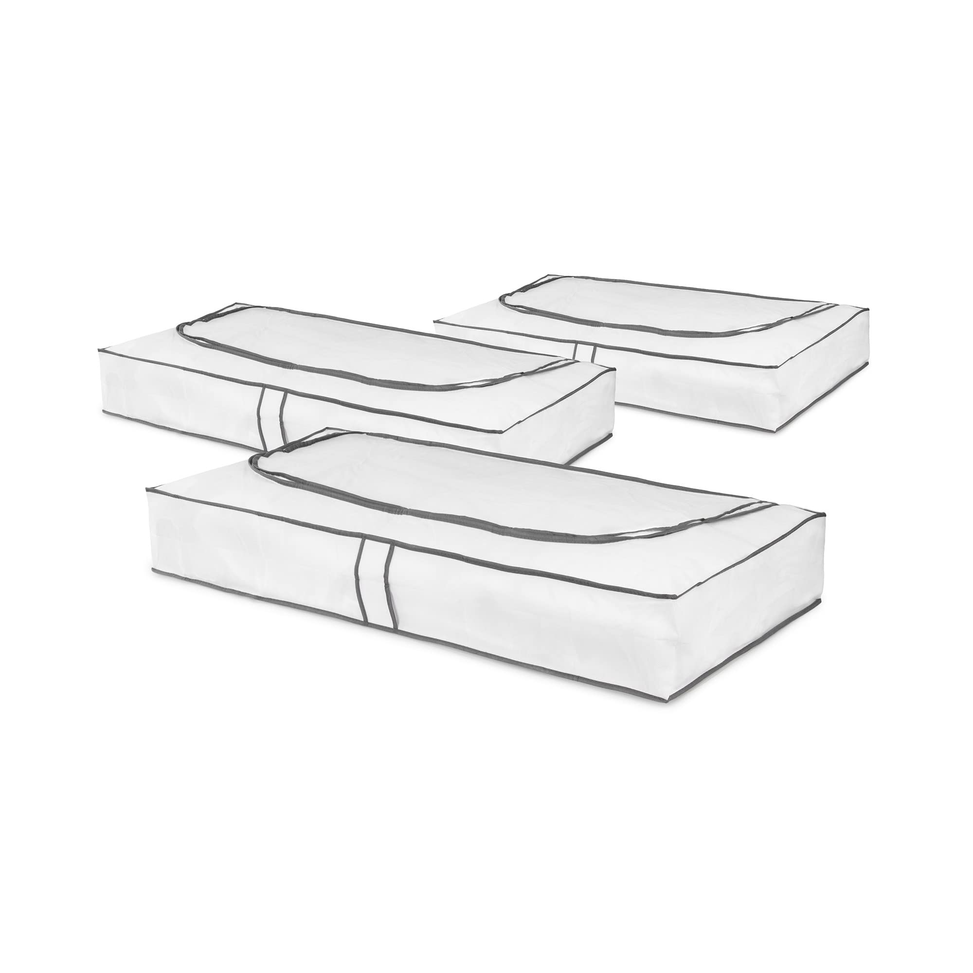 Compactor Set of 3 Under Bed Storage Bags, Neotex Range, 45 x 108 x H 15 cm, White, RAN9812