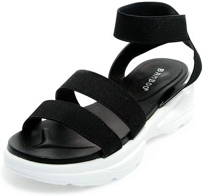single strap black sandals