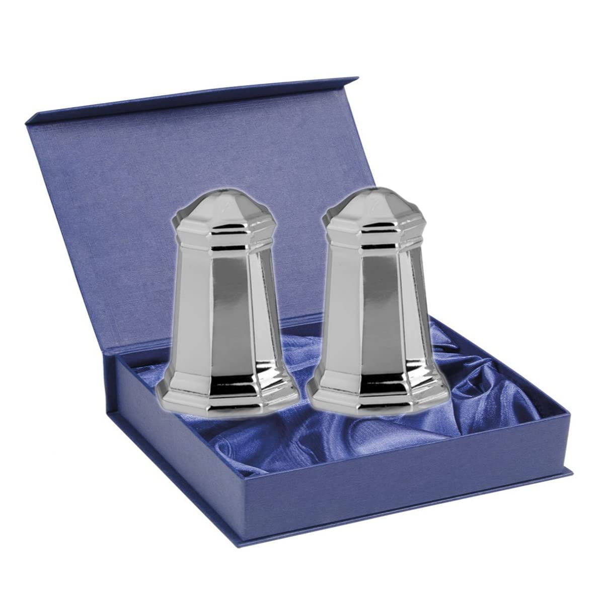 silberkanne Hamburg Salt and Pepper Shakers 4 x 4 cm Silver Plated in Premium Finish