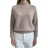 SHABADUER Women's 100% Cashmere Crewneck Sweater Thick Knit, Classic Pullover Style