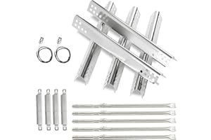 FIRXZYMZ Grill Repair Parts Kit for Charbroil Performance 5 Burner463347519 463275517 463347518 463243519 463373019 463243518 463373319 463275717, G470-5200-W1, G470-0004-W1 Heat Plates Burner Tube 5 Burner