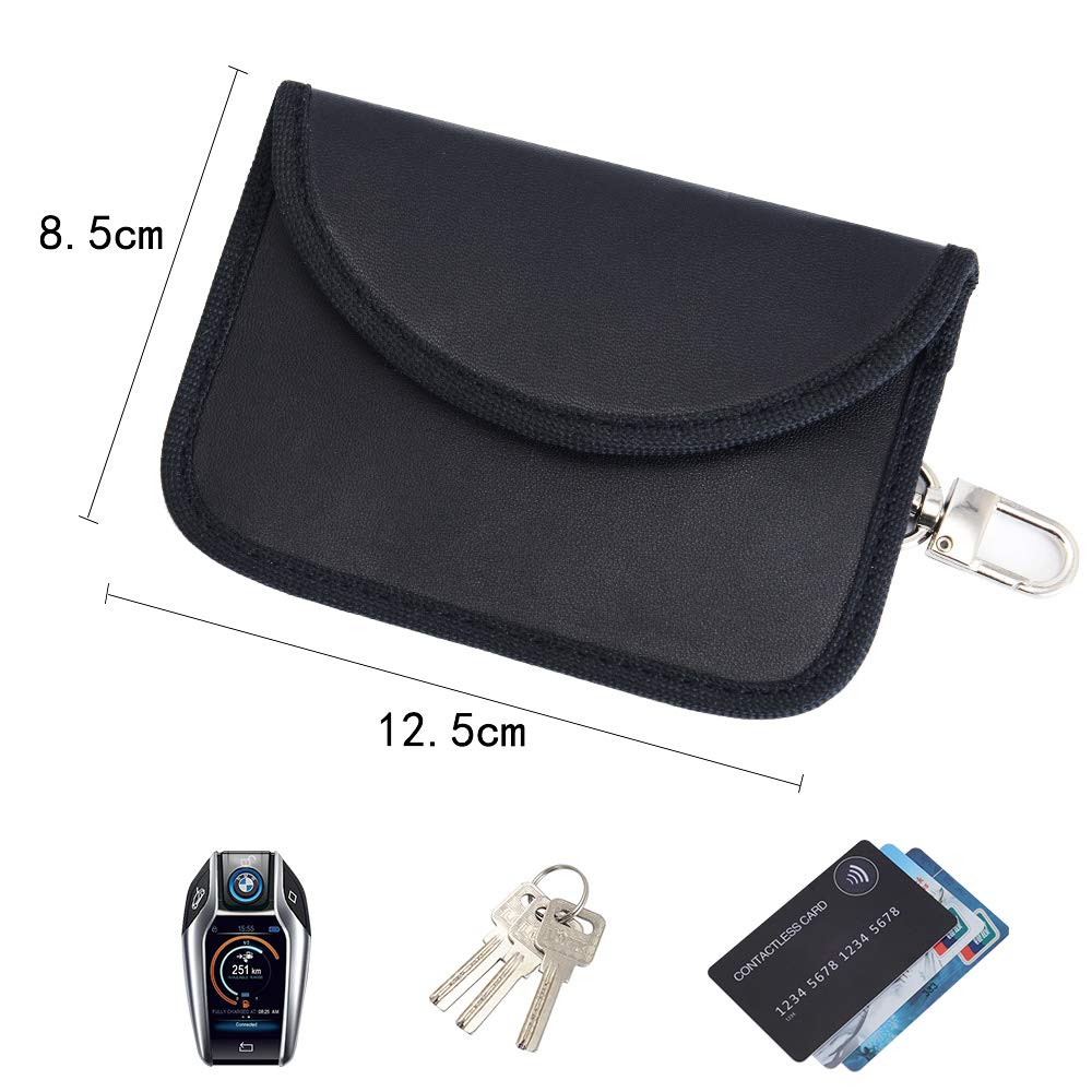 2 x Blocco Chiave Auto Custodia per Segnale Caso di Blocco Segnale Chiave Auto RFID Borsa di Blocco per Chiavi della Macchina Carta di Credito Antifurto WiFi NFC RF Bloccare Custodia