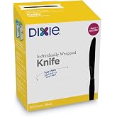 Dixie KM5W540PK Grab'N Go Wrapped Cutlery Knives Black 90/Box
