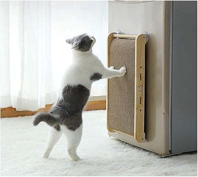 Amazon 爪とぎ 猫 段ボール 爪とぎ 壁 猫つめとぎ 強力圧着型吸盤 両面使えて長持ち 段ボール交換可 爪とぎ 猫 強化ダンボール 高密度 耐久ダンボール 爪磨き 運動不足 ストレス解消 カカルン 爪とぎ 通販