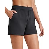 G4Free Women's 4'' Athletic Shorts Elastic High Waisted Workout Running Shorts Summer Casual Shorts with Pockets