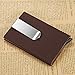 ManChDa RFID Money Clip Blocking Credit Business Card Holder Aluminum Pop-up Card Case Men Slim Money Slim Mini Wallet Brown