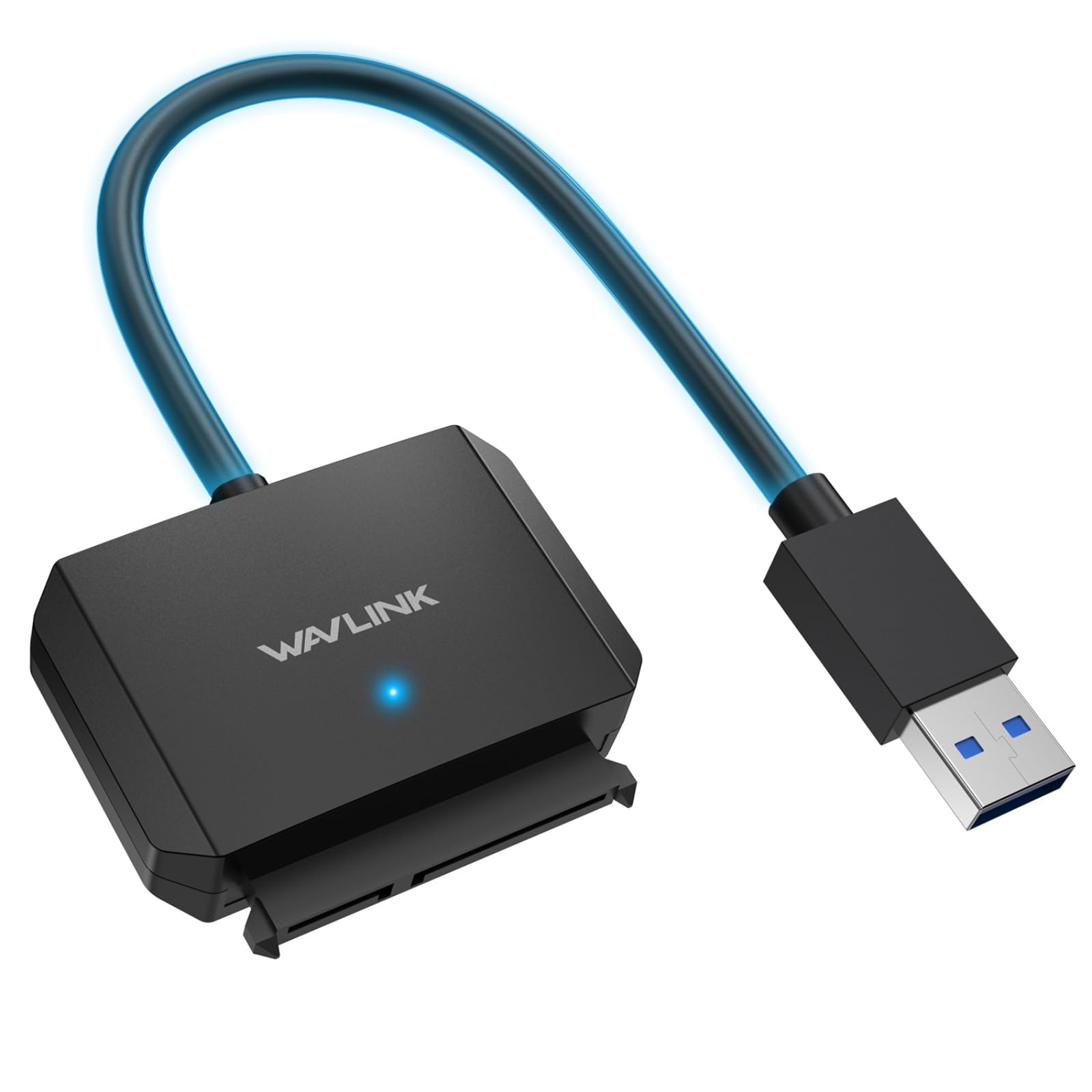 Photo 1 of WAVLINK SATA to USB 3.0 Hard Drive Cable, USB A 5Gbps SATA Cable, External Hard Drive SATA I/II/III Connector to USB for 2.5 inch 3.5 inch HDD SSD Data up to 18TB - Not Include Power Adapter