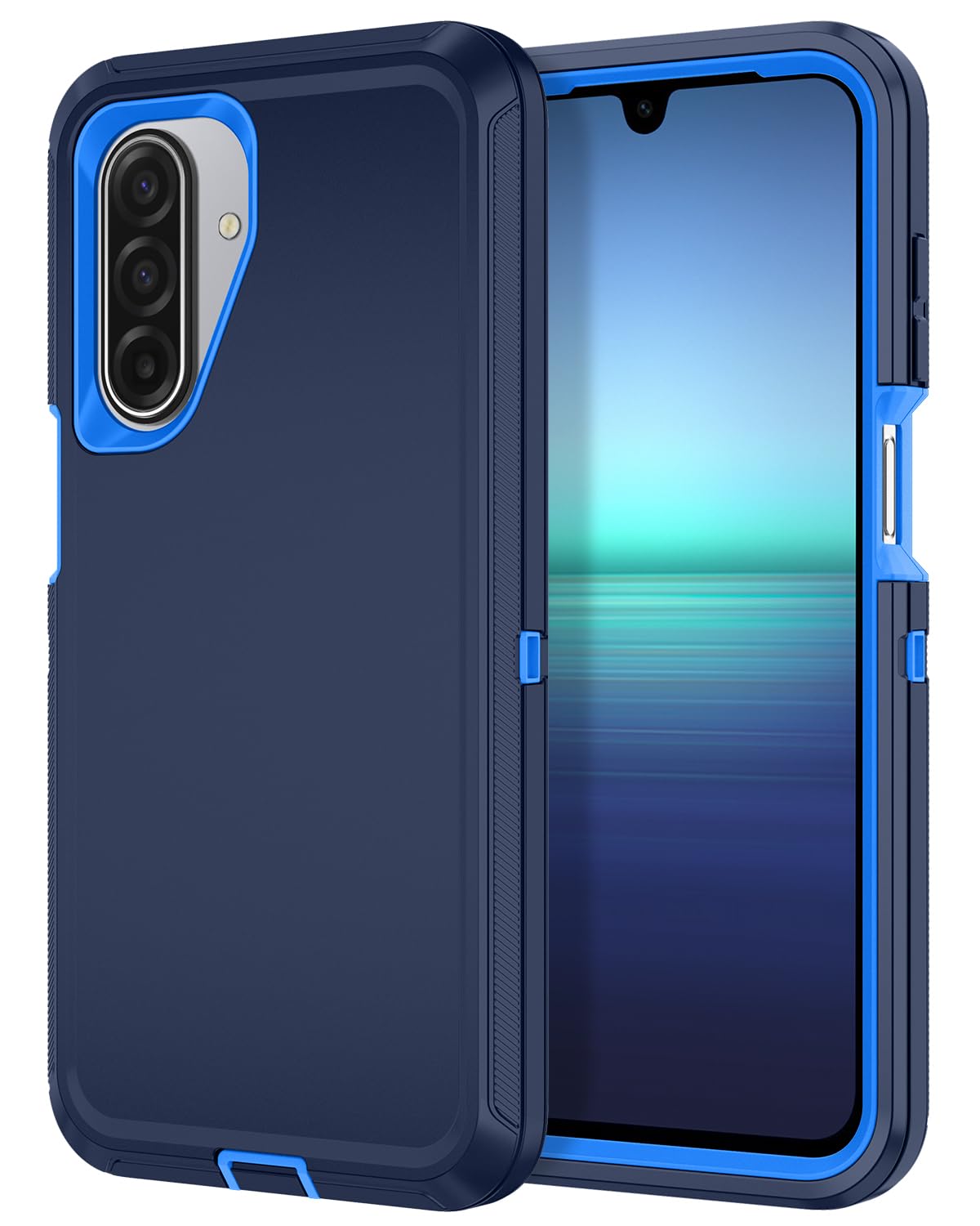I-HONVA for Samsung Galaxy A17 5G Case/Galaxy A26 5G Case Shockproof Dust/Drop Proof 3-Layer Full Body Protection [Without Screen Protector] Rugged Heavy Duty Cover Case for Galaxy A17/A26,Navy Blue