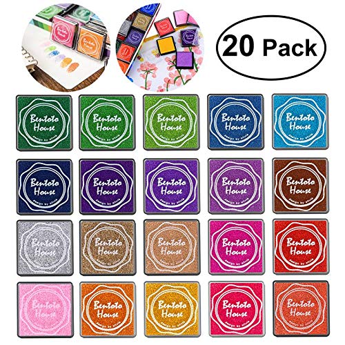 20Pcs Multi - Colored Giant Ink Pads Stamp for DIY Craft Scrapbooking Finger Paint Pad Set