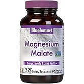 Bluebonnet Nutrition Magnesium Malate Vegetable Capsules - Supports Energy, Muscle & Joint Health - Non-GMO, Vegan, Kosher Certified, Gluten-Free, 90 Count
