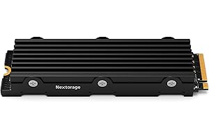Nextorage Japan 2TB Internal SSD Work with New Playstation 5 Console and PC M.2 2280 with Heatsink PCIe Gen4.0 NVMe NEM-PA2TB/N SYM Maximum Transfer Rate Read: 7300MB/s, Write: 6900MB/s