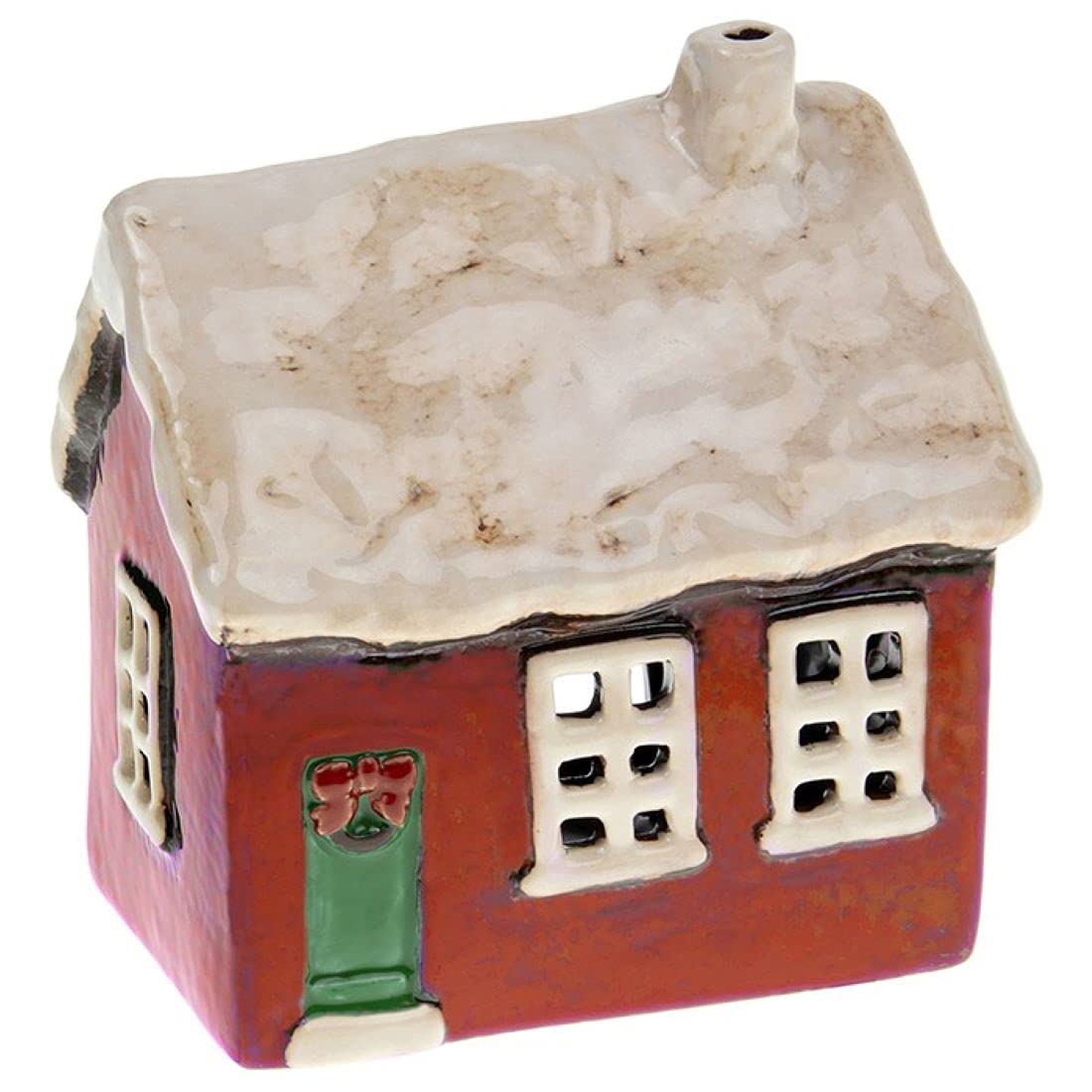 Village Pottery Cottage Tealight - Christmas Tealight Holder - Hand Finished - Boxed