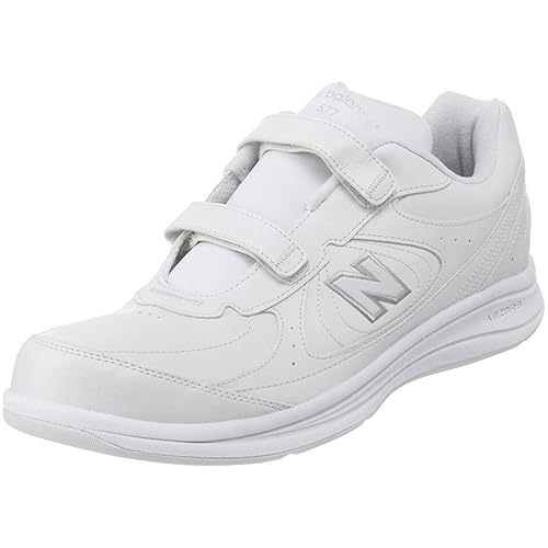 New Balance Men's 577 V1 Hook and Loop Shoe, White/White, 12.5 X-Wide
