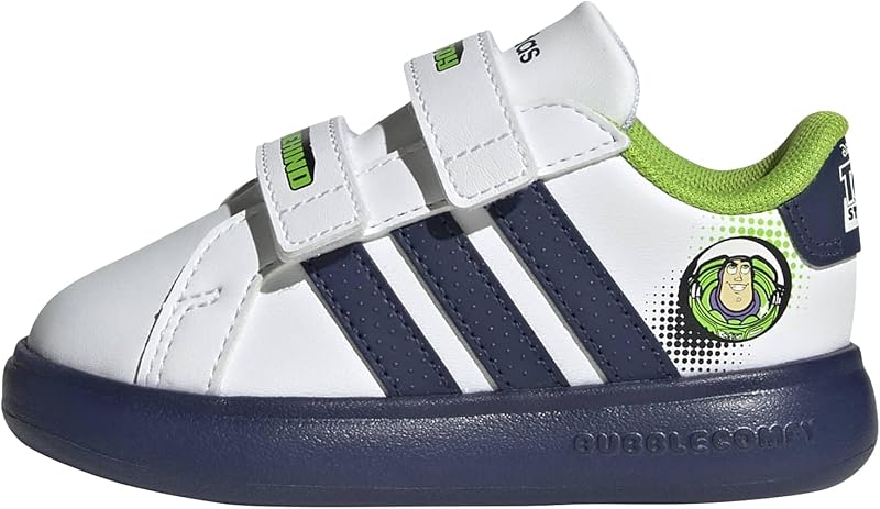 Unisex - Bimbi 0-24 Pixar Toy Story Grand Court 3.0 Bubble Infants Shoes, Ftwr White/Dark Blue/off White, 25 EU