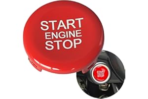 ANGELGUOGUO Red ABS Car Engine Start Stop Switch Button Cover Trim Replacement for Alfa Romeo Giulia Stelvio 2017 2018 2019 2020
