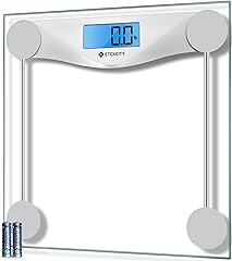 Etekcity Digital Body Weight Bathroom Scale, Large Blue LCD Backlight Display, High Precision Measurements,6mm Tempered Glass