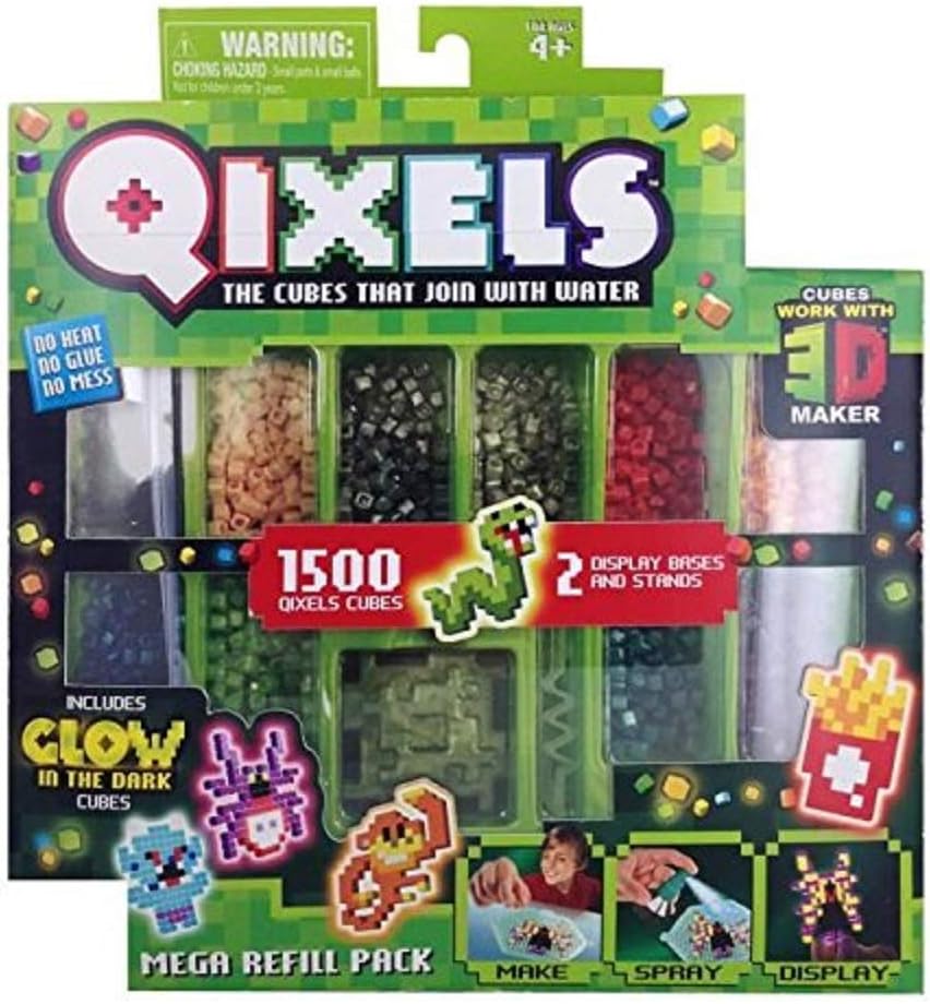 Asmokids Mega Glow Qixels 1500 Refills Arts and Crafts โ Boys