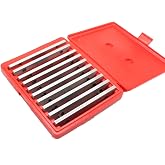 Nakkaa 10 Pcs Precision Parallel Set 1/8 x 6 in Thin Steel | 10pcs thin alloy steel machinist parallel set, Ultra precision equipped with storage box for workshop machining setup