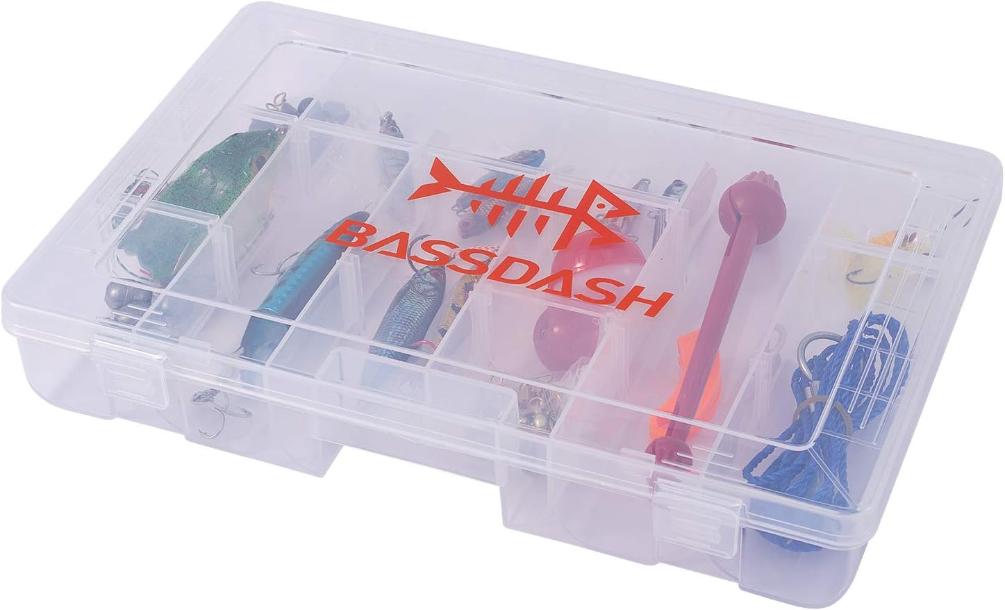 Bassdash 3600 3670 3700 Tackle Storage Waterproof Utility Tackle Boxes Fishing Lure Tray with Adjustable dividers: Sports & Outdoors