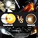Echoming 2pcs 3157 LED Bulbs Switchback,IP67 Super Bright 21SMD 2835 Chipsets 3157 3155 3457 4157 Turn Signal Lights,LED Brake Lights with Projector,Xenon White/Amber Dual Color