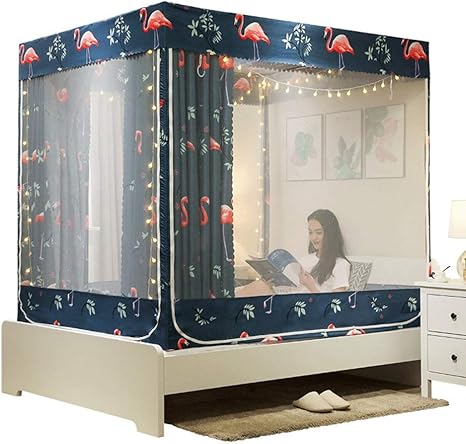 HTMP-HS Integriertes Moskitonetz mit Halterung Bettmantel Sitzbett