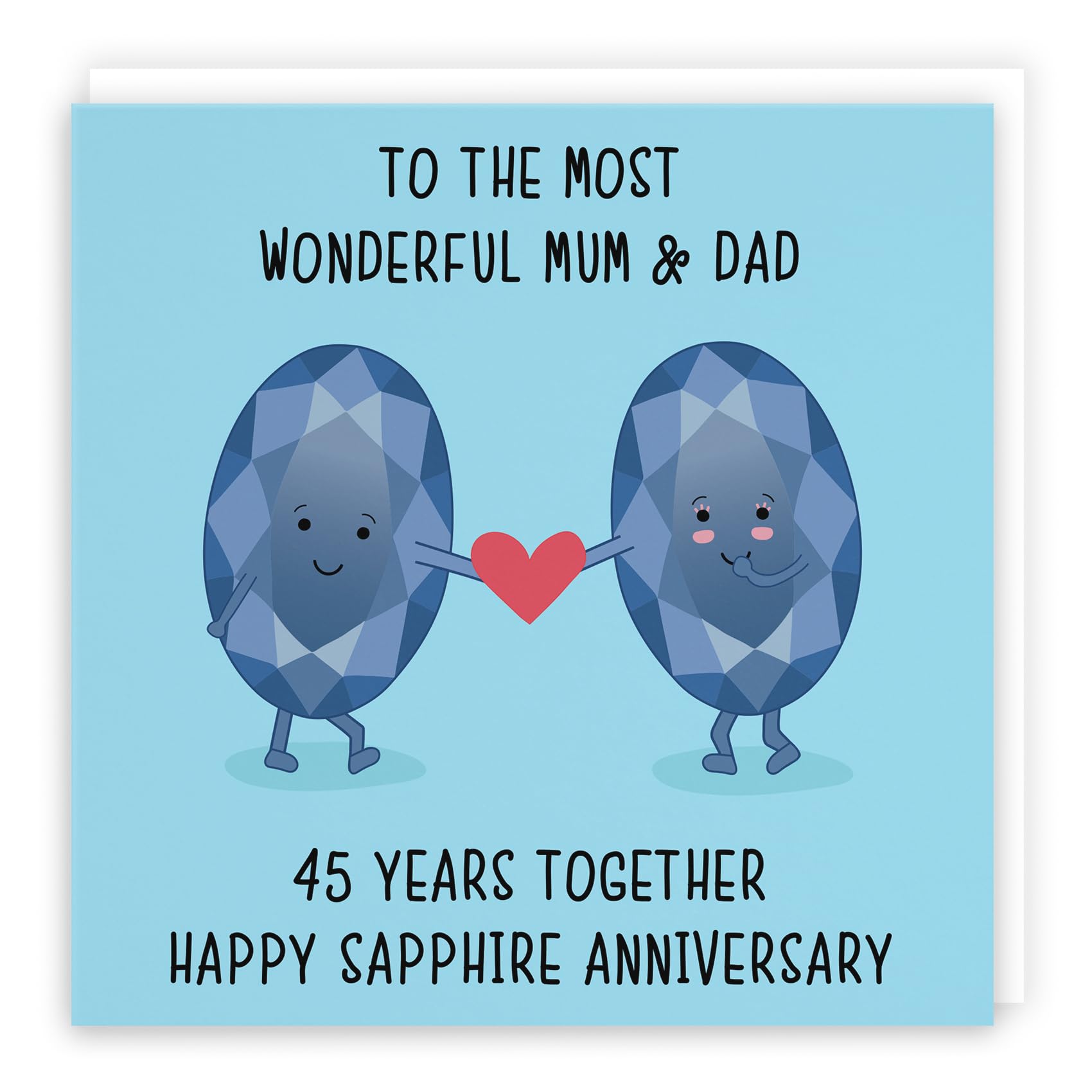 Hunts England - Mum And Dad 45th Anniversary Card - To A Wonderful Mum & Dad - 45 Years Together - Happy Sapphire Anniversary - Iconic Collection — image 1