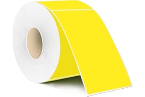 Yegawen Colored Labels Stickers 3 x 5 Inch, Removable Rectangular Moving Labels, Large Color Coding Labels Moving Stickers- 200 Pack/Yellow)