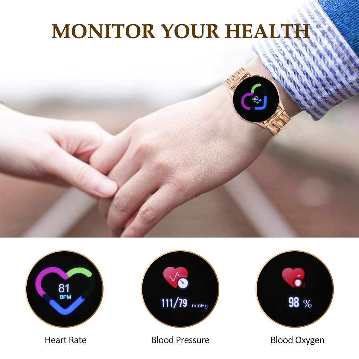 bluetooth smart watch phone and fitness activity tracker touch screen smart wrist watch