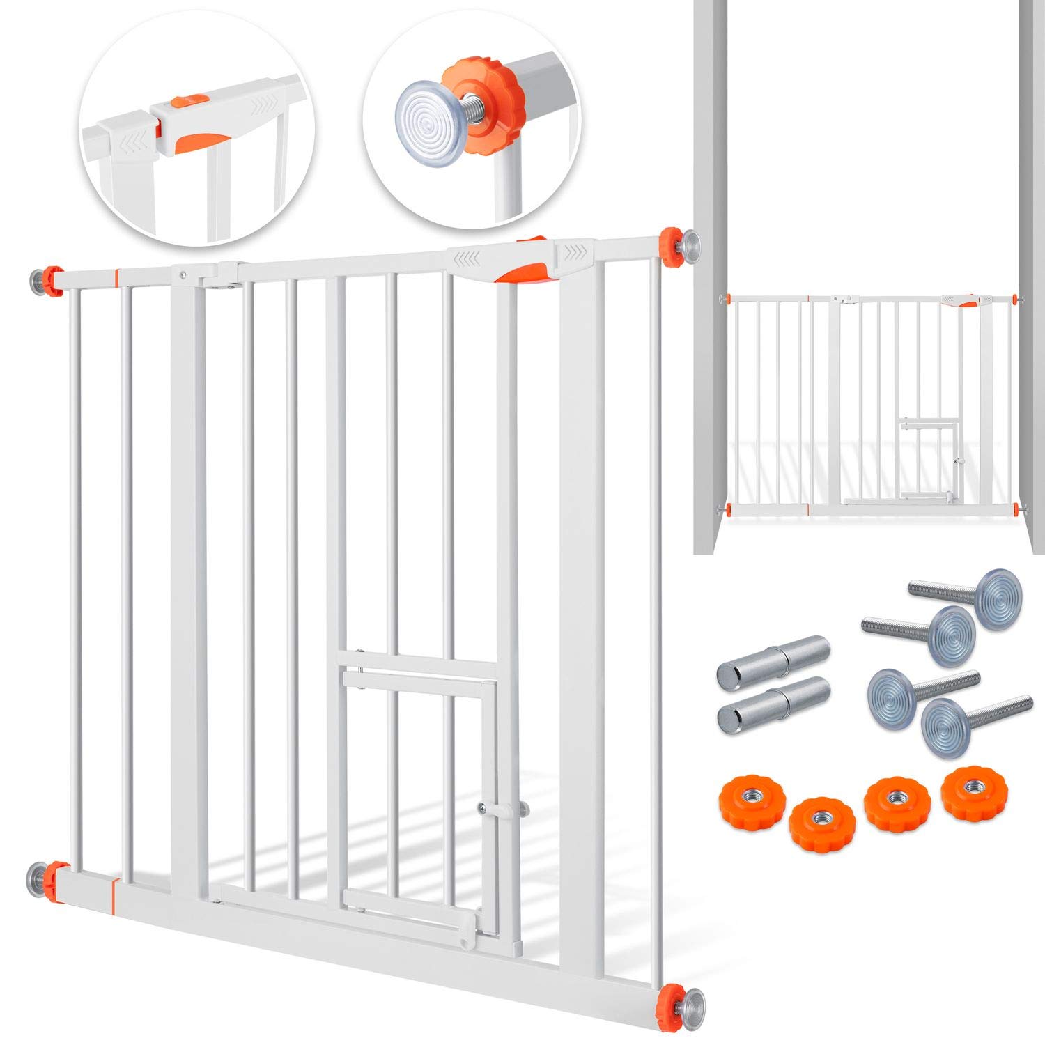 Baby ohne Bohren Größe 7487 cm Haustier mit Türe für Hunde und Katzen