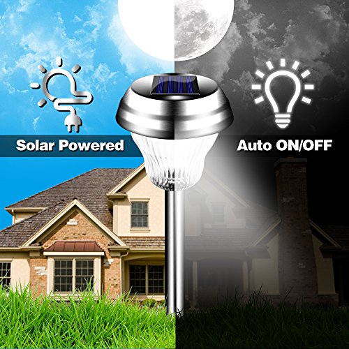 Solar Lights Outdoor, Lovin Product LED Solar Power Outdoor Garden Lights; 2 Color Modes, Auto ON/OFF, Large Size Solar Pathway Lights for Lawn/ Patio/ Yard/ Walkway/ Driveway (6 PACK)