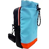 MMOBIEL Travel Crossbody Bag for Nintendo Switch 2 Shoulder Sling Backpack with Drawstring Front Pocket for Joy-Cons, Console & Accessories – Portable Storage Bag – Carrying Case - Blue/Orange